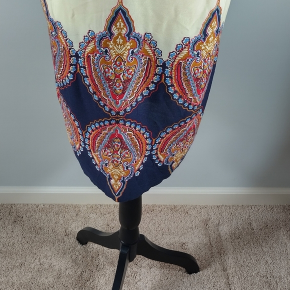 Halife Vintage EthnicStyle Printed Tassel Tie Neck Loose Fit Bohemian Medium - Picture 10 of 16